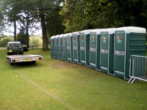 A fleet of Toilets for a local event