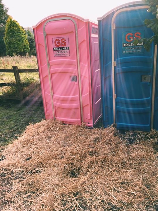 Pink and Blue Hire Toilets in Yorkshire and Lancashire G&S Toilet